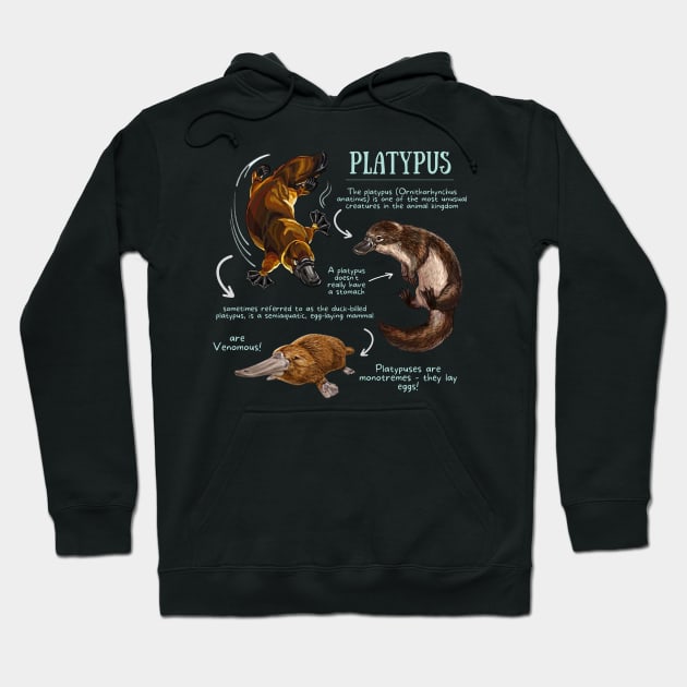 Animal Facts - Platypus Hoodie by Animal Facts and Trivias